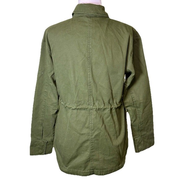 Women’s Olive Green Utility Field Jacket Army Style Cargo Pockets Military Sz Sm - Picture 3 of 9
